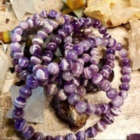 Dream Amethyst Unisex Beaded Bracelet - Image 2